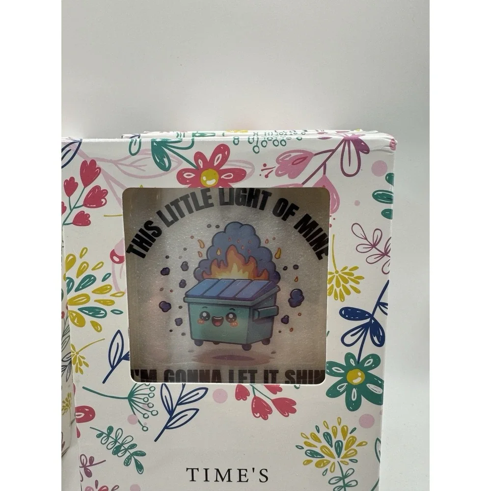 Dumpster Fire Desk Calendar Wood Block‎ Perpetual Acrylic Funny Coworker Gift